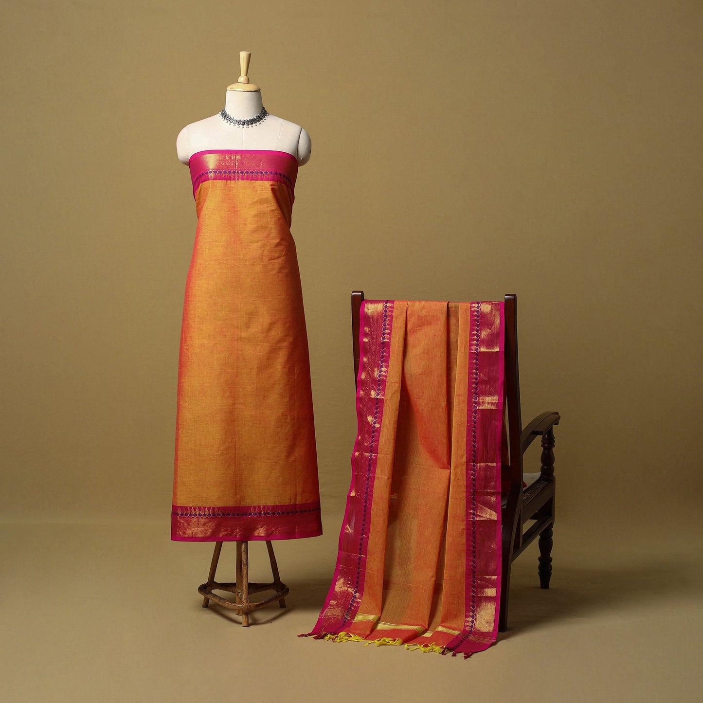 2pc unstitched kandangi chettinad cotton dress material 16