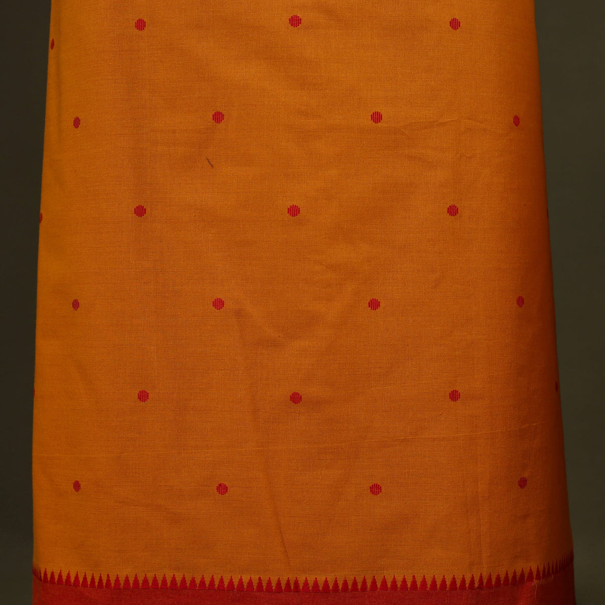 Orange 3pc Cotton Jacquard Unstitched Dress Material 