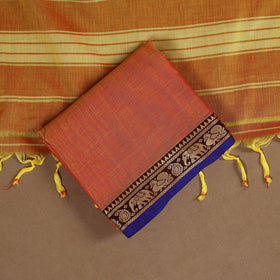 Orange - 3pc cotton unstitched dharwad dress material