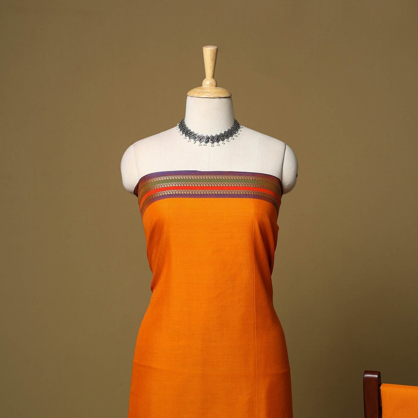 3pc cotton unstitched dharwad dress material with border 09