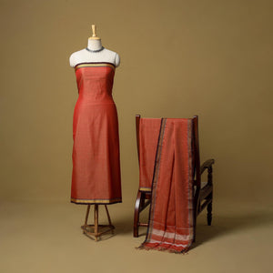 3pc cotton unstitched dharwad dress material with border 11