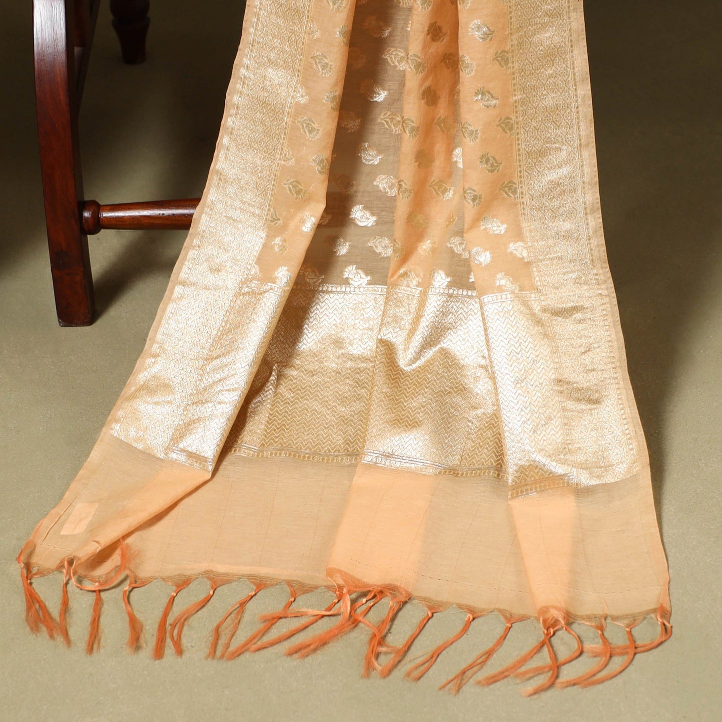 2pc Cotton x Viscose Zari Banarasi Dress Material 