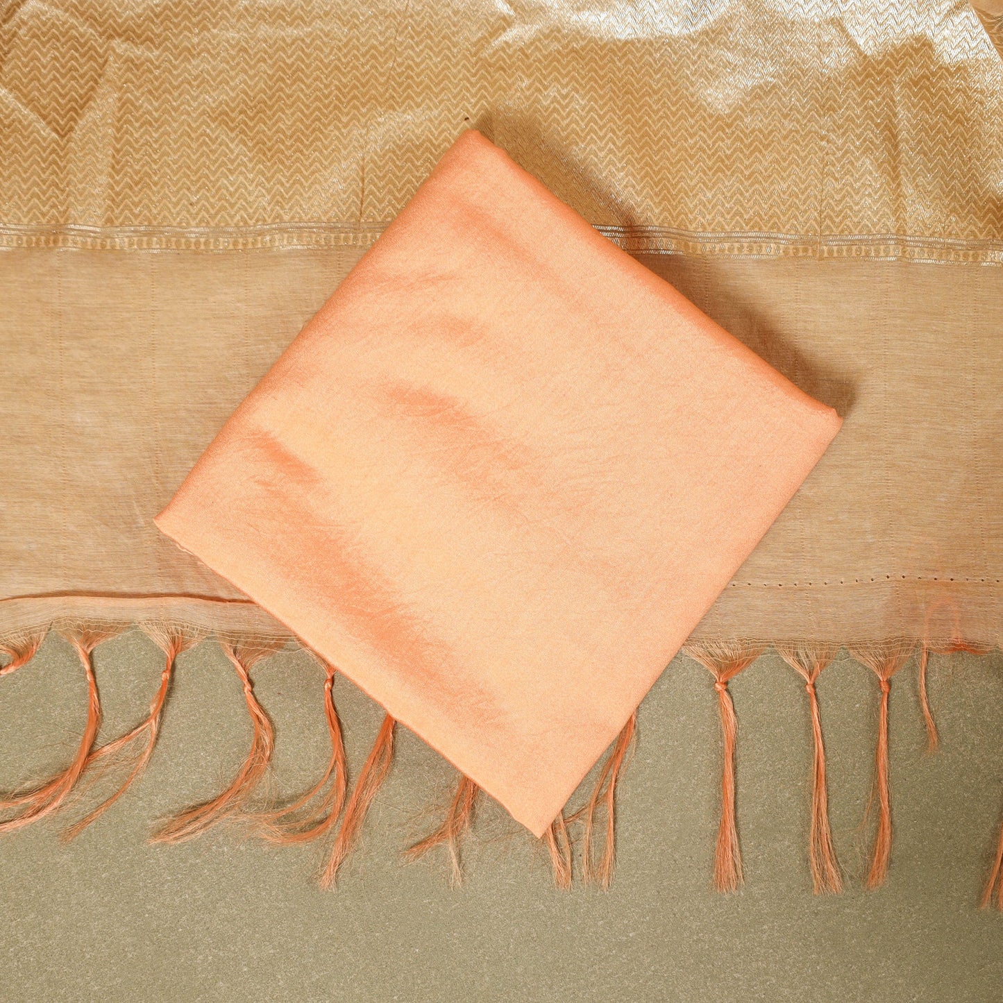 2pc Cotton x Viscose Zari Banarasi Dress Material 