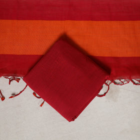 Orange - 3pc unstitched mangalagiri dress material