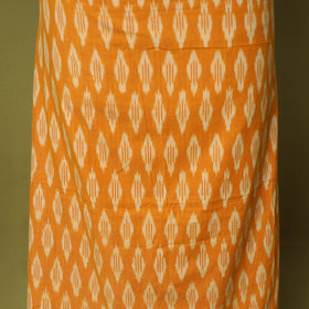 Orange - 3pc handloom cotton unstitched pochampally ikat