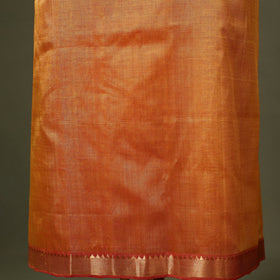 Orange - 3pc handloom unstitched mangalagiri dress material