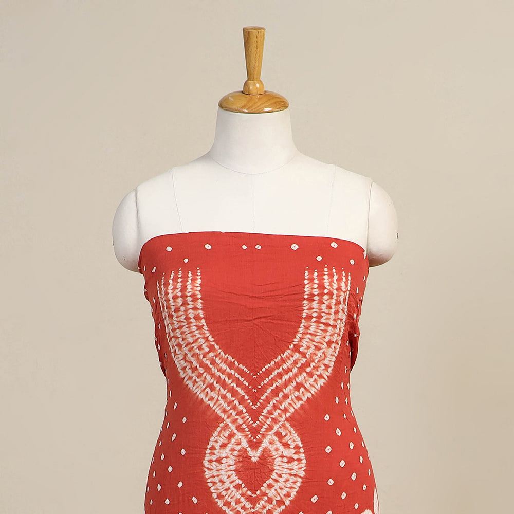 3pc Kutch Tie-Dye Satin Cotton Bandhani Dress Material