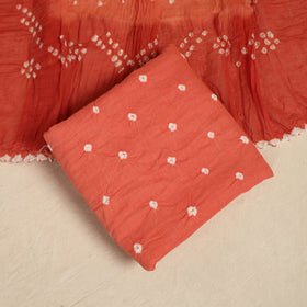 3pc Kutch Tie-Dye Satin Cotton Bandhani Dress Material