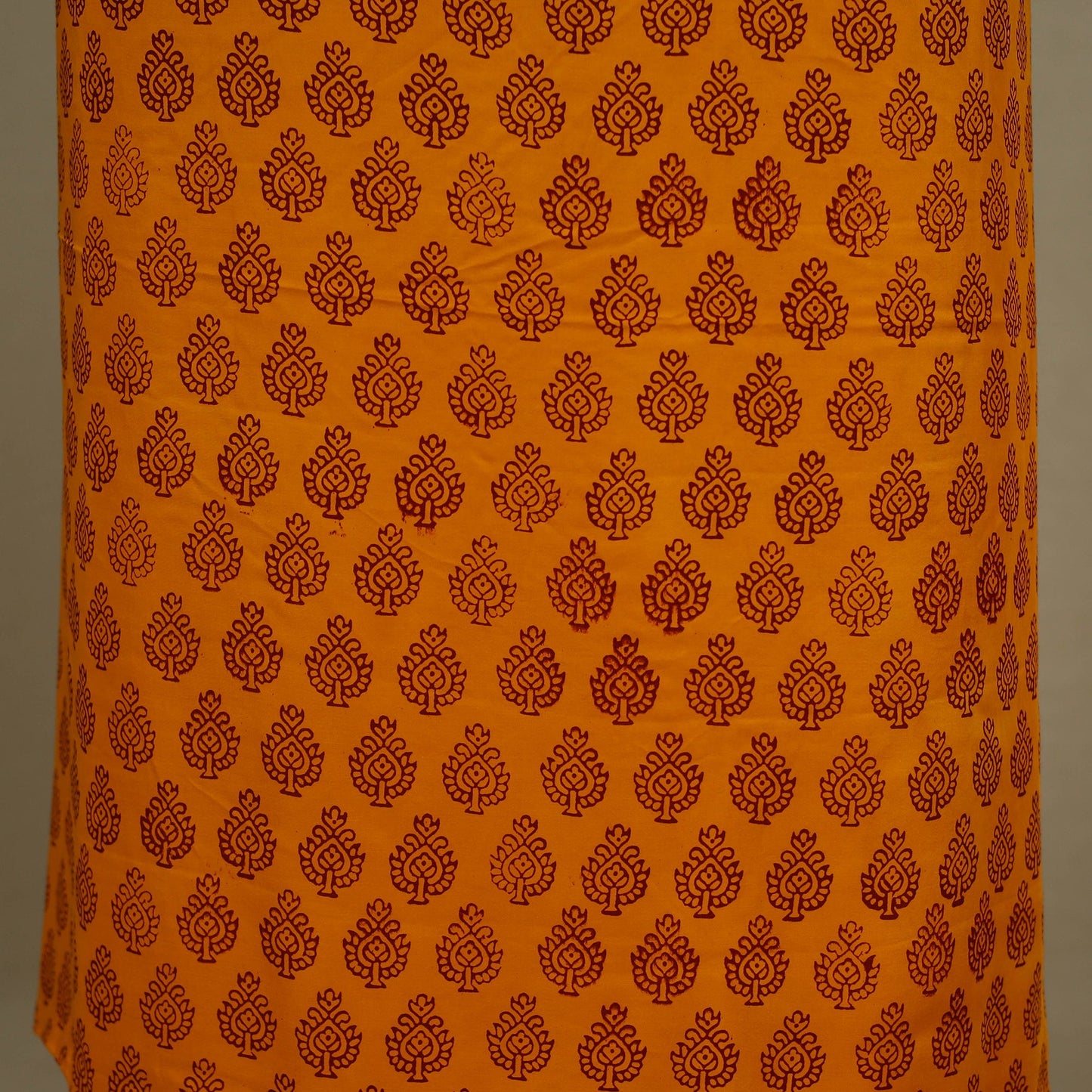 Yellow - 3pc Modal Silk Unstitched Bagh Print Suit Material Set 