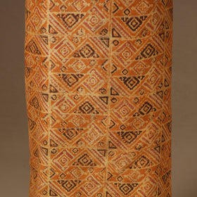 Orange 3pc Natural Dyed Maheshwari Silk Unstitched Vanaspati Jahota Dress Material