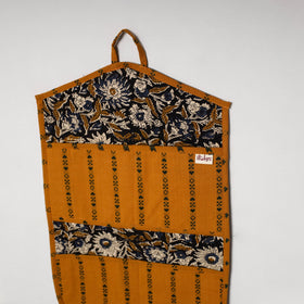 Orange - 4 pockets handcrafted cotton wall hanging letter