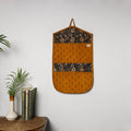 Orange - 4 pockets handcrafted cotton wall hanging letter