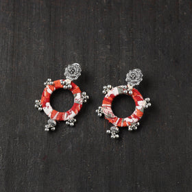 Orange - ayat gs fabart handmade earrings - handcrafted