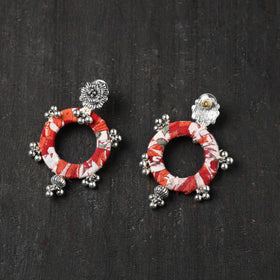 Orange - ayat gs fabart handmade earrings - handcrafted