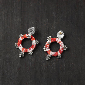 Orange - ayat gs fabart handmade earrings - handcrafted