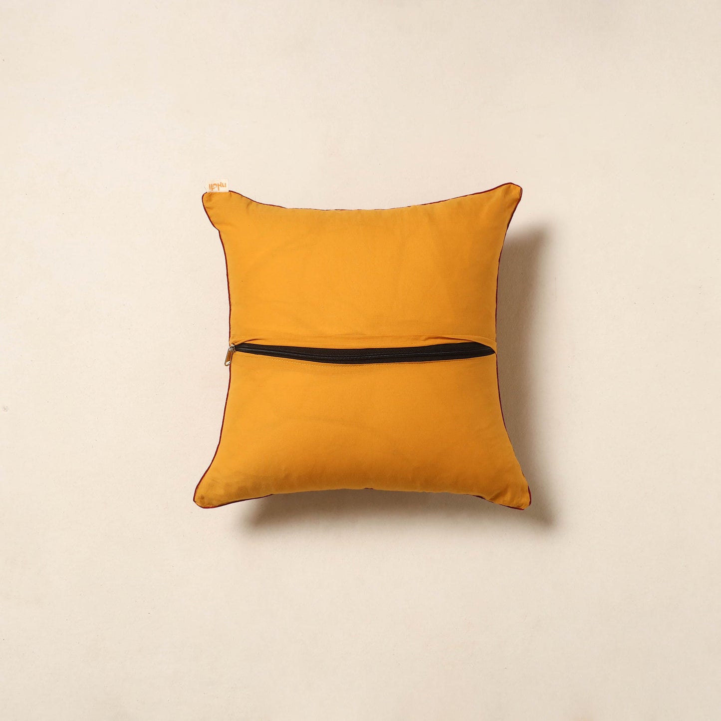Orange - bagh cotton cushion cover 26 - handcrafted