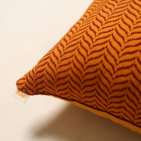 Orange - bagh cotton cushion cover 26 - handcrafted