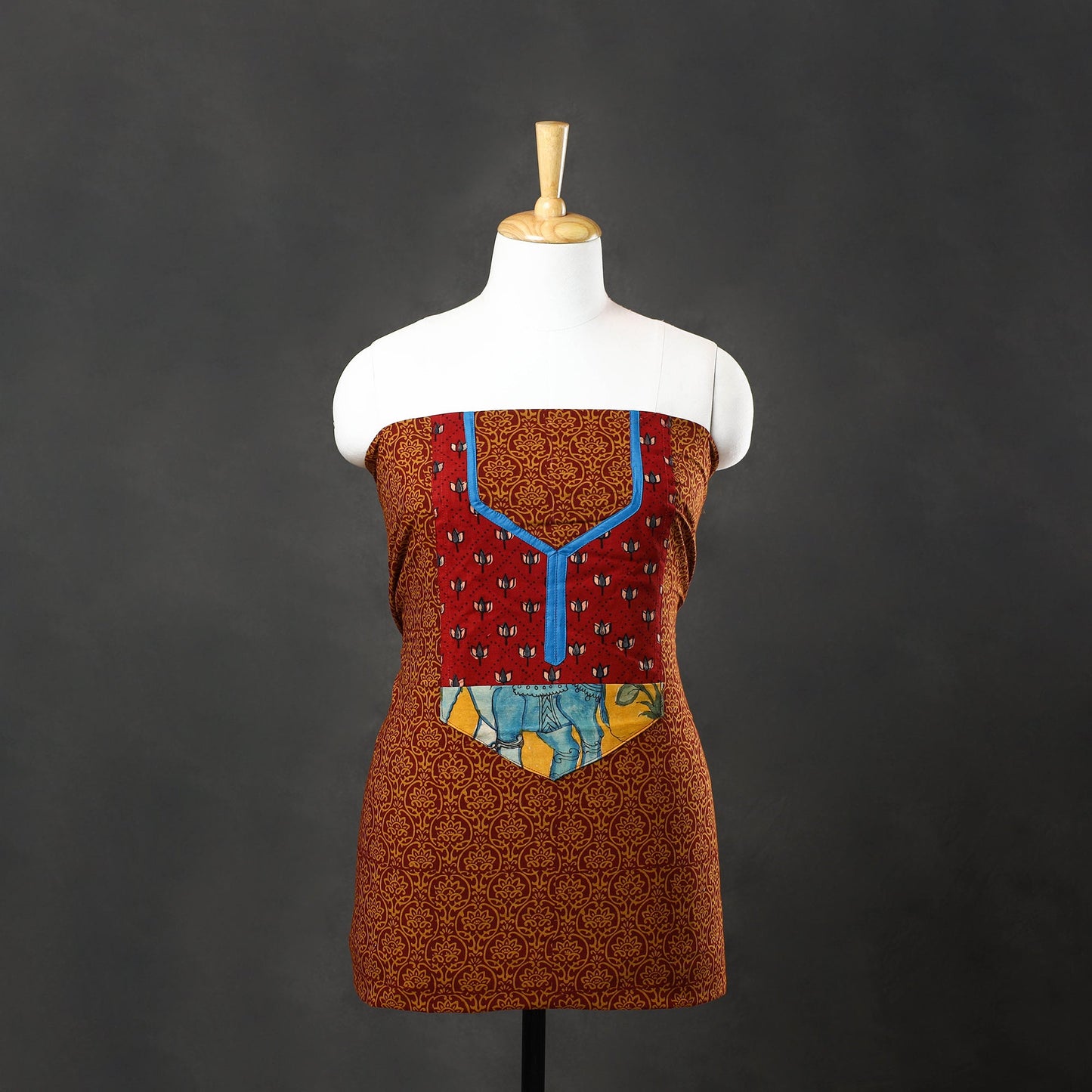 Orange - bagh cotton unstitched kurta material