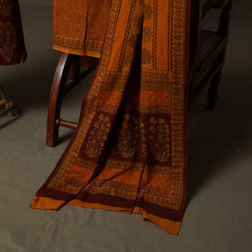 Bagh hand block print natural dyed cotton 3pc unstitched