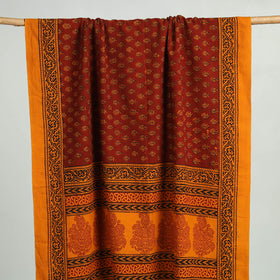 Orange Bagh Hand Block Print Cotton Handloom Towel