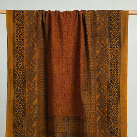 Orange Bagh Hand Block Print Cotton Handloom Towel