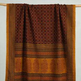Orange Bagh Hand Block Print Cotton Handloom Towel