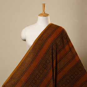 Orange Bagh Hand Block Print Natural Dyed Cotton Fabric