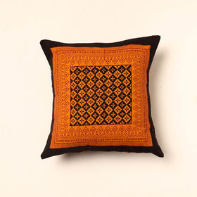 Orange - Bagh Block Printed Cotton Cushion Cover (16 x 16 in) 19