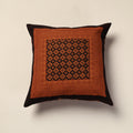 Orange Bagh Block Printed Cotton Cushion Cover