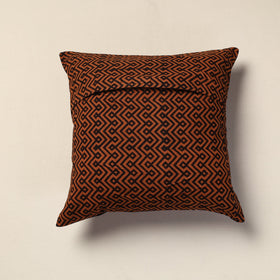 Orange Bagh Block Printed Cotton Cushion Cover