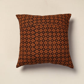 Orange Bagh Block Printed Cotton Cushion Cover