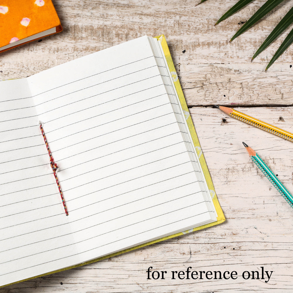 Orange Bandhani Cover Handmade Paper Notebook 