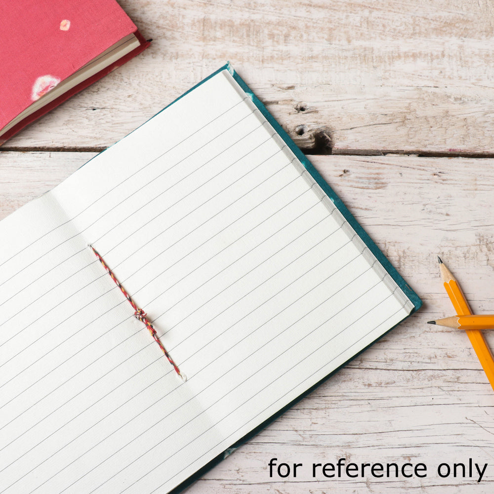 Orange Bandhani Cover Handmade Ruled Paper Notebook