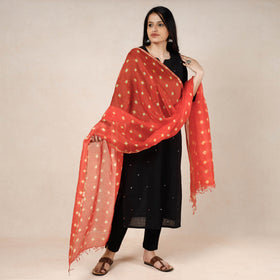  Bandhani Tie-Dye Kota Doria Silk Dupatta with Tassels Online at iTokri.com 