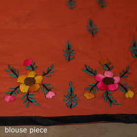 Bengal chanderi silk hand embroidered saree 03 - handcrafted