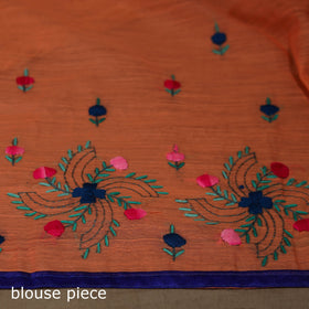 Bengal chanderi silk hand embroidered saree 05 - handcrafted