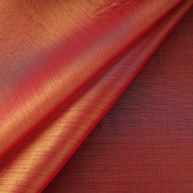 Orange - bengal fine tissue zari plain fabric 02