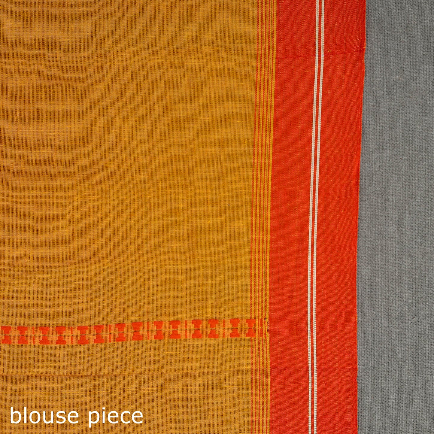  Orange Bengal Handwoven Cotton Begumpuri Saree