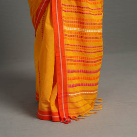  Orange Bengal Handwoven Cotton Begumpuri Saree
