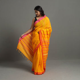  Orange Bengal Handwoven Cotton Begumpuri Saree