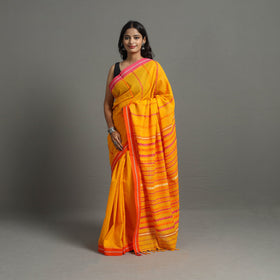  Orange Bengal Handwoven Cotton Begumpuri Saree