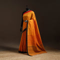 Orange - bengal handwoven cotton begumpuri saree 13