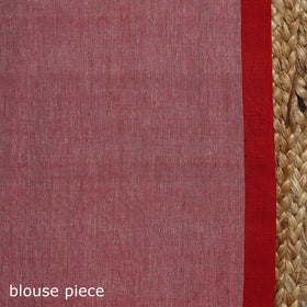 Orange - bengal handwoven cotton begumpuri saree 37