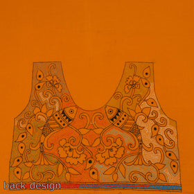 Buy Orange Hand Embroidered Kantha Work Blouse Piece Online