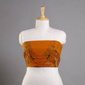 Buy Orange Hand Embroidered Kantha Work Blouse Piece Online