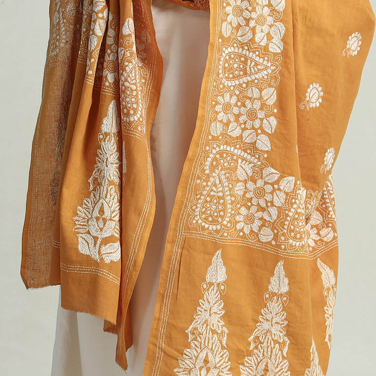 Kantha Embroidery Silk Dupatta
