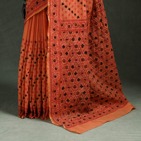 Bengal kantha hand embroidery silk cotton chapa work saree