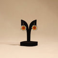 Bishnupur handpainted flower shape terracotta earrings 148