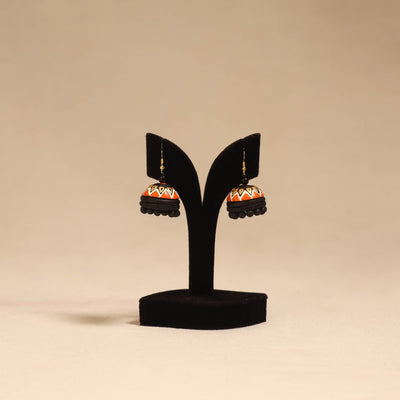 Bishnupur handpainted terracotta jhumki earrings 85