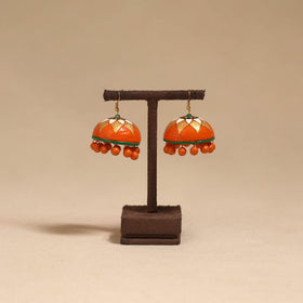 Bishnupur handpainted terracotta jhumki earrings 95